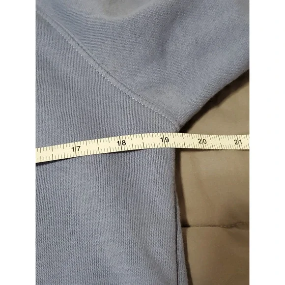 The North Face Hoodie Womens Small Blue Pullover Logo Sweatshirt Kangaroo Pocket - Picture 7 of 15